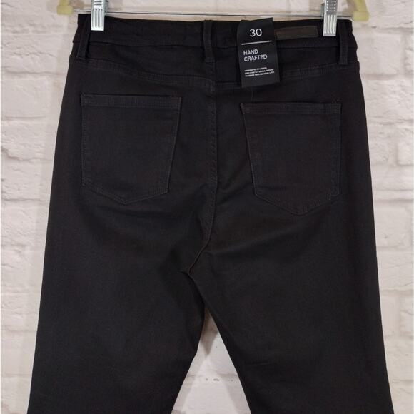 E Sanctuary Denim Black Embellished Connector Kick Cropped Jeans NWT Size 30 - Picture 7 of 13